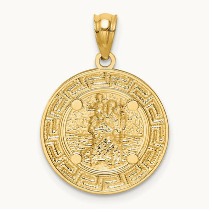 St. Christopher Medal with rhodium — 23mm