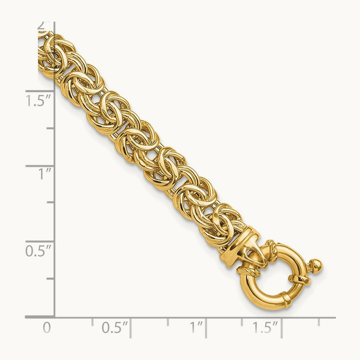 Fancy Flat Byzantine Bracelet — 7mm