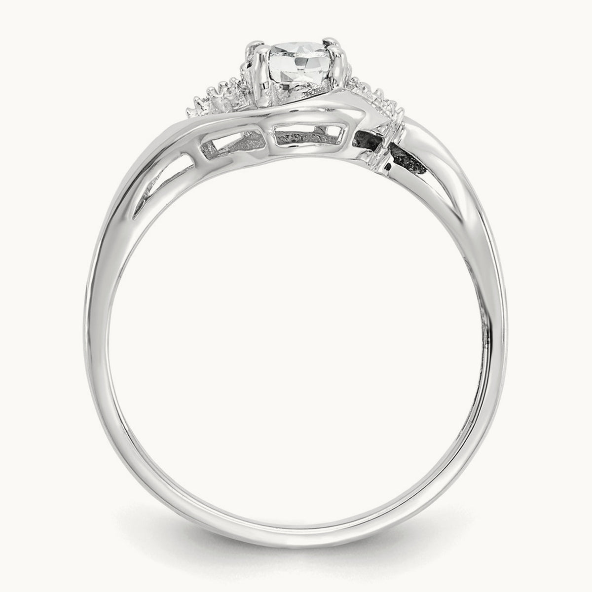 Topaz and Diamond Ring — 14K White Gold
