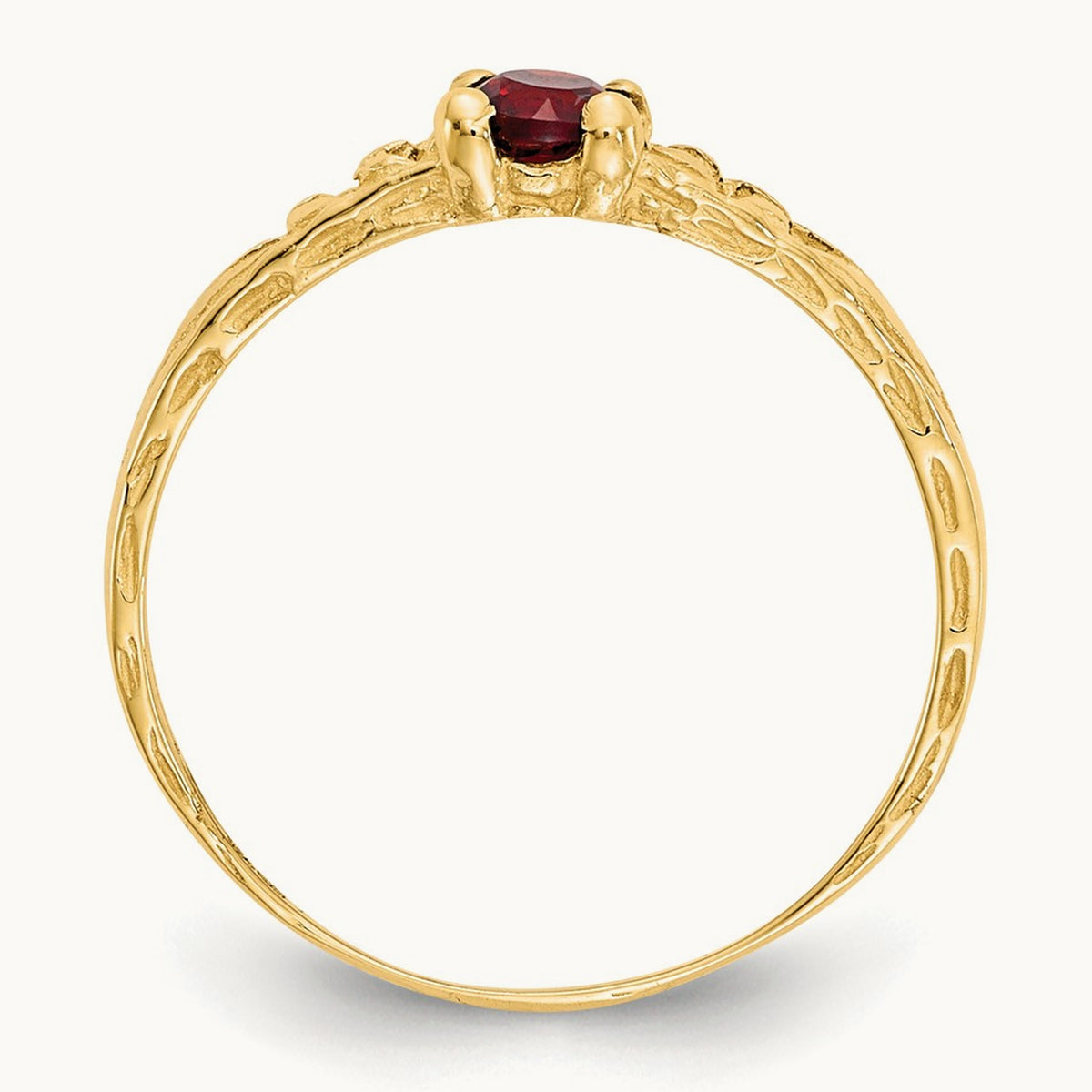 Madi K Garnet Birthstone Baby Ring, 3mm, 14K