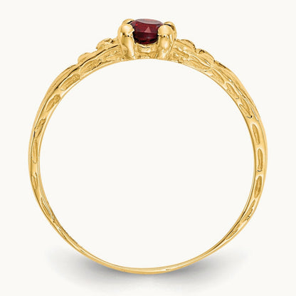 Madi K Garnet Birthstone Baby Ring, 3mm, 14K