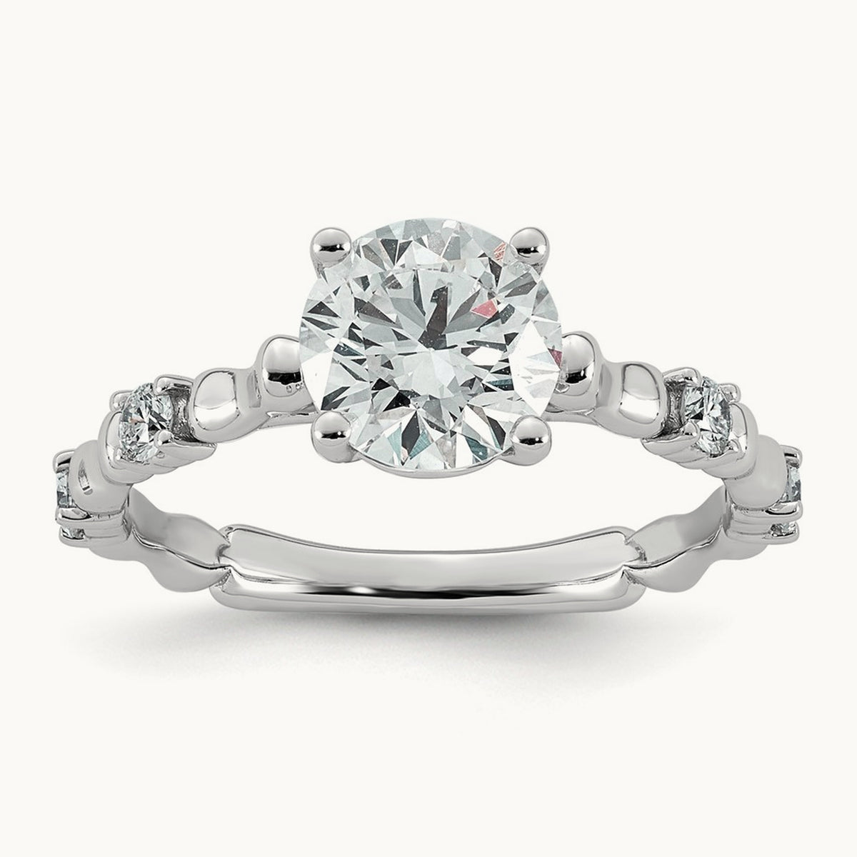 Round Center Ring, 1 5/8-3 1/4 ct Lab-Grown Diamond