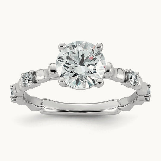 Round Center Ring, 1 5/8-3 1/4 ct Lab-Grown Diamond
