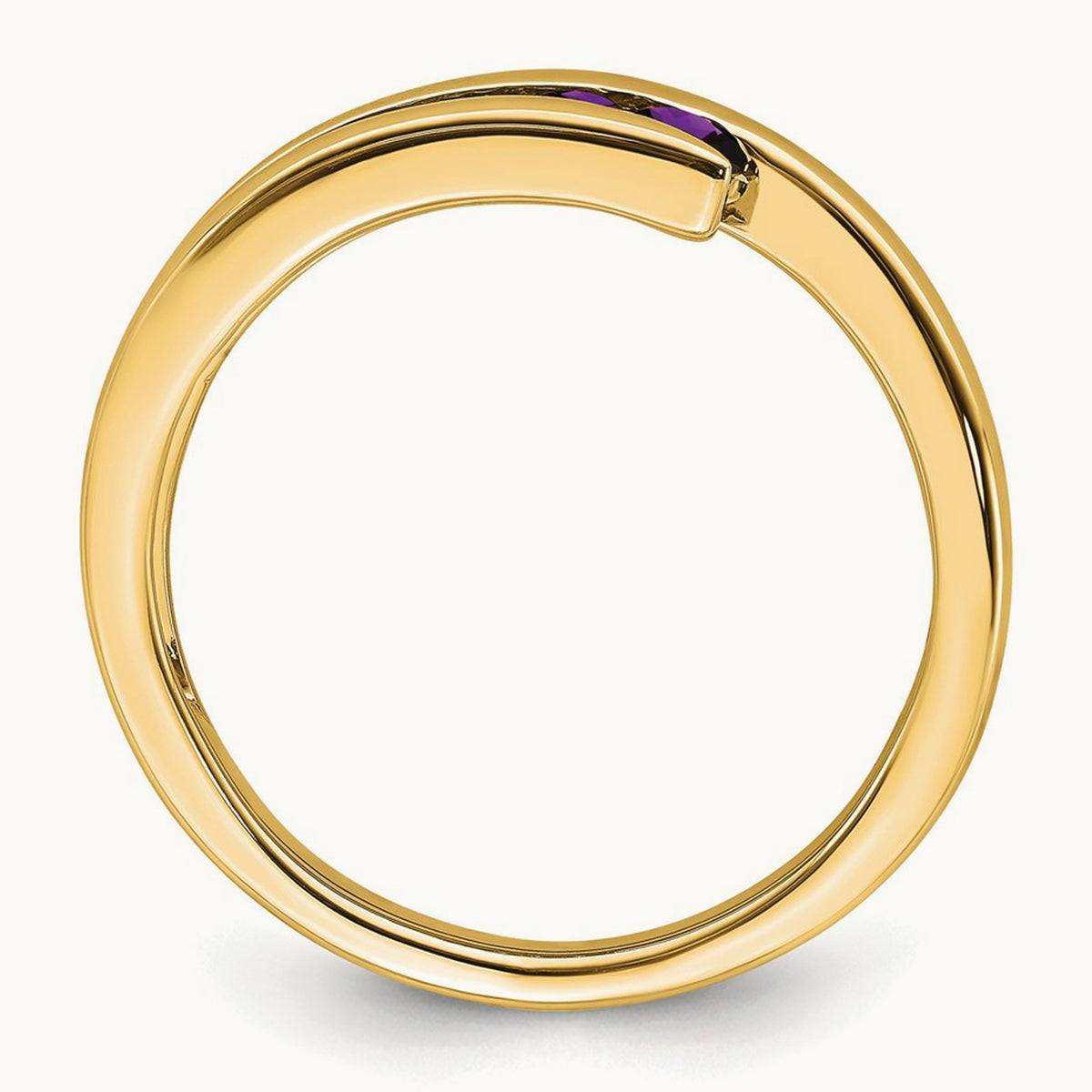 Amethyst 4-stone Ring — 14K Yellow Gold, 7