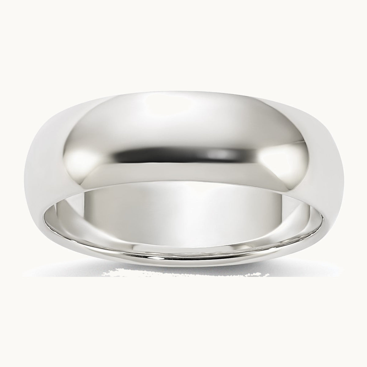 Sterling Silver 6mm Half Round Band