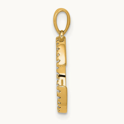 Diamond Letter C Initial Pendant, 14K