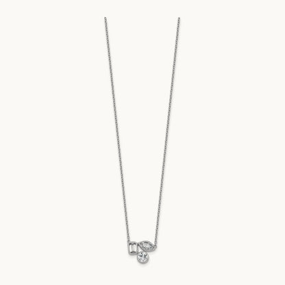 3 Stone Necklace, 1.00 ct tw Lab-Grown Diamond
