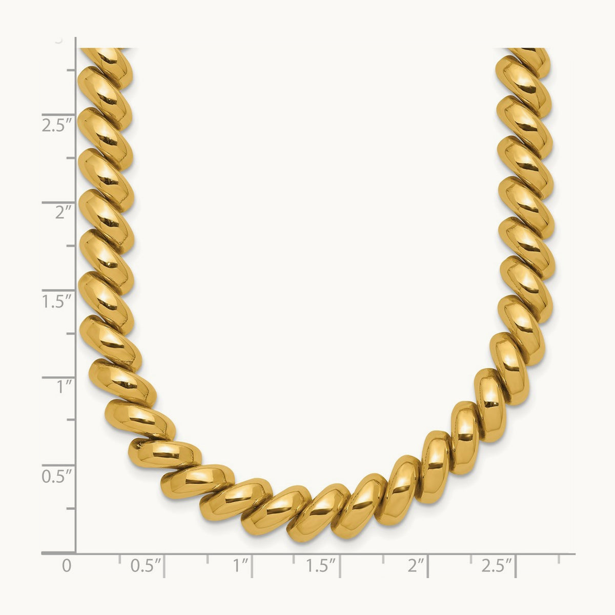 Polished San Marco Necklace, 14K