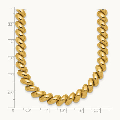 Polished San Marco Necklace, 14K