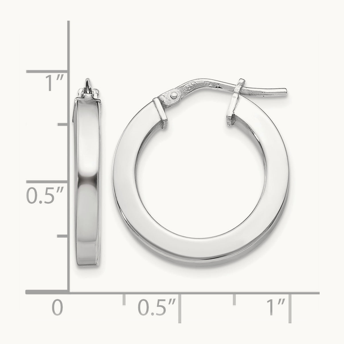 RH- Polished Hoop Earrings — Leslie's — 20.5mm