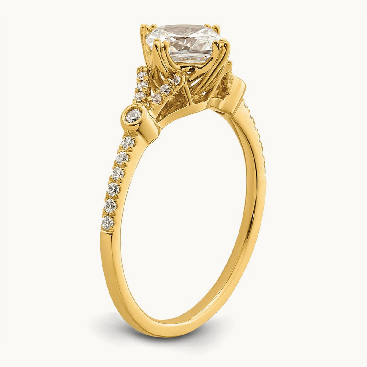 Cushion Semi-Mount Engagement Ring — 1 ct, 7
