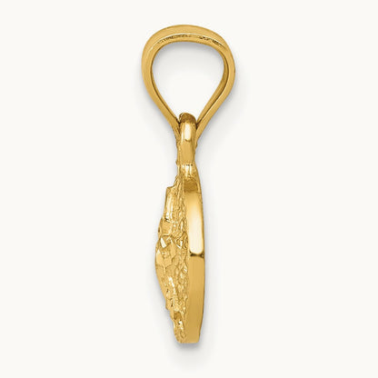Sand Dollar Pendant, 14K