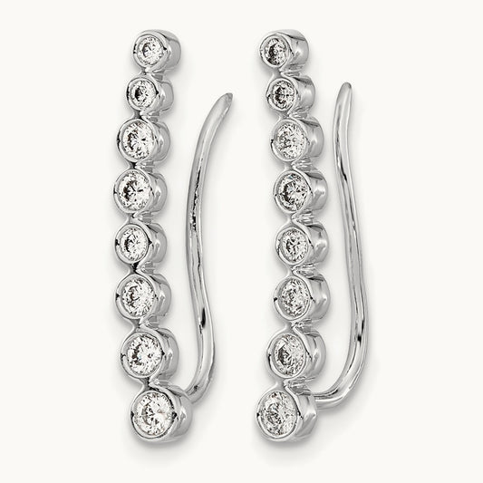 Earrings Climber, 0.50 ct tw Lab-Grown Diamond