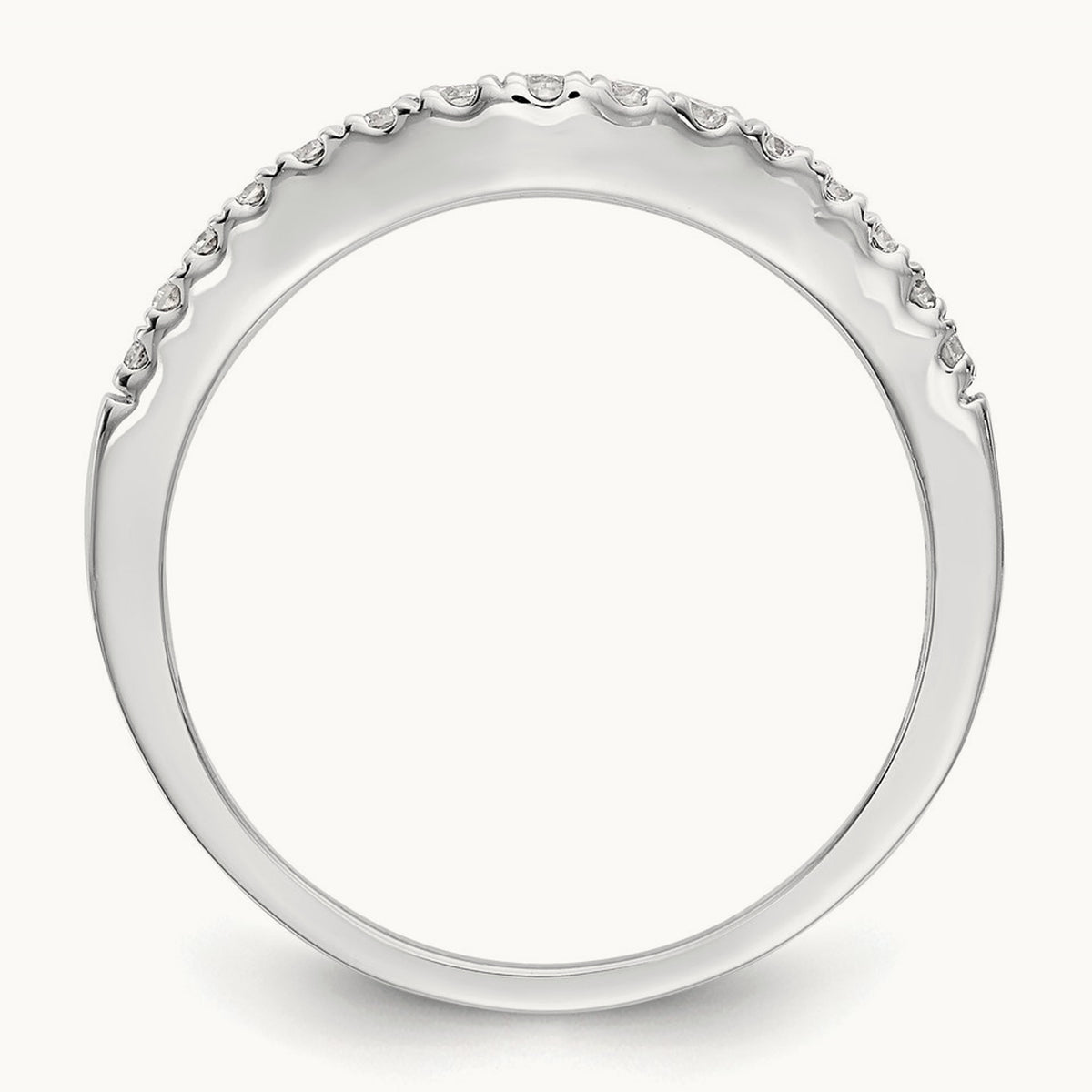 Curved Contour Wedding Band — 1/4 ct, Standard, 7