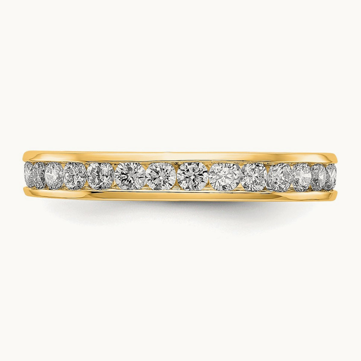 Channel Set Eternity Band, 0.50-1.00 ct tw Lab-Grown Diamond — 1 ct · VS/SI (Great), 14K Yellow Gold