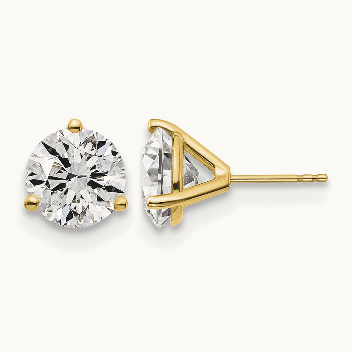 Round Stud Earrings, 0.10-6.00 ct tw Lab-Grown Diamond