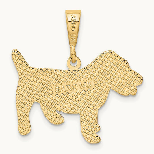 Jack Russell Terrier Dog Pendant, 14K