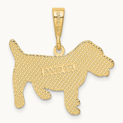 Jack Russell Terrier Dog Pendant, 14K