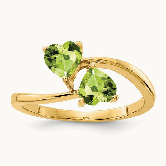 Heart Peridot ring — photo set