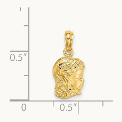 Girl Head Charm — 15.2mm