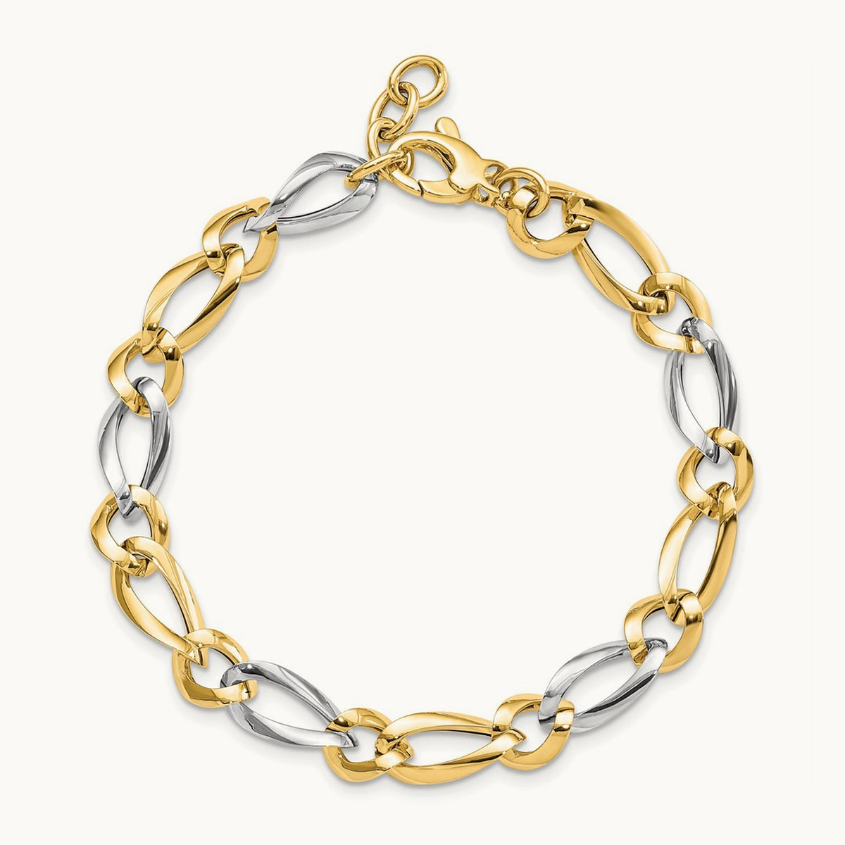 Polished Bracelet, 14K Two-tone