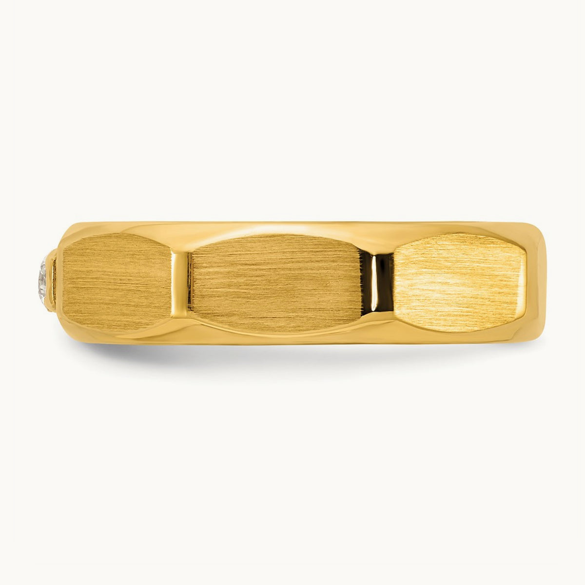 Setting: IB Goodman Men's Satin Diamond Ring Mounting, 14K Gold — 14K Yellow Gold
