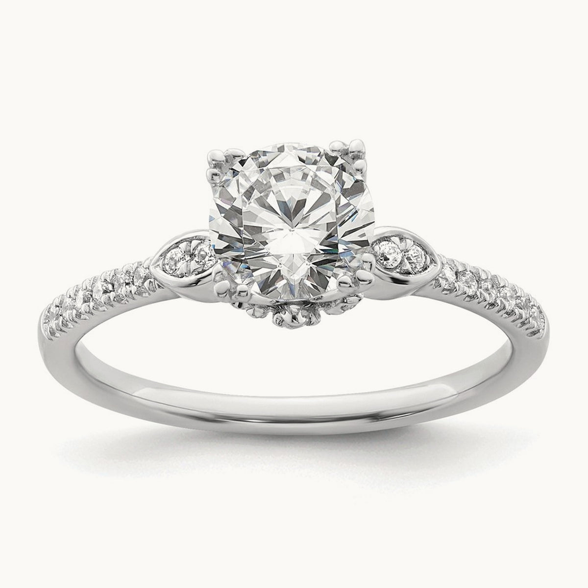 Round Semi-Mount Engagement Ring — 1 ct, 7