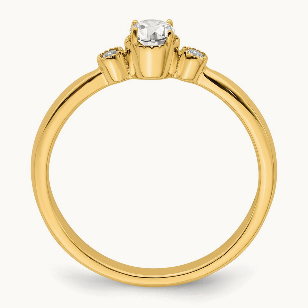 Petite Engagement Ring, 0.25 ct tw Lab-Grown Diamond — 14K Yellow Gold