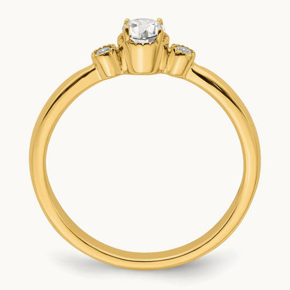 Petite Engagement Ring, 0.25 ct tw Lab-Grown Diamond — 14K Yellow Gold