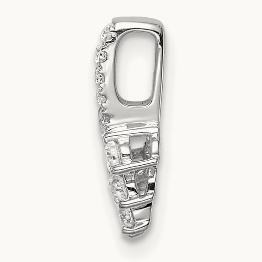 Leaf Chain Slide Pendant, 0.25 ct tw Lab-Grown Diamond
