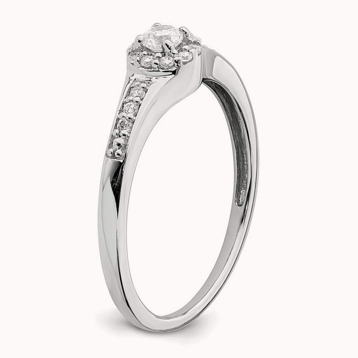 Diamond Cluster Complete Engagement Ring — photo set