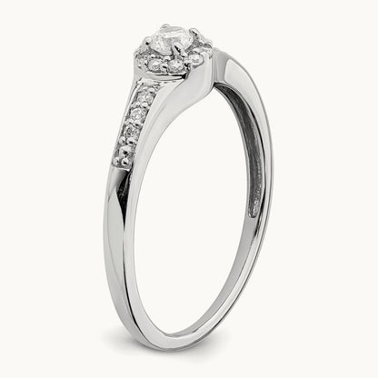 Diamond Cluster Complete Engagement Ring — photo set