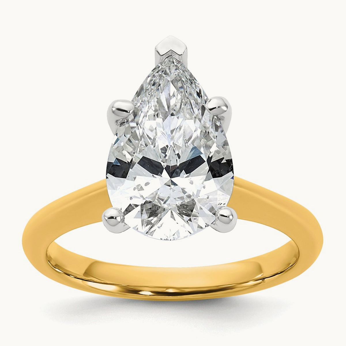 Pear 8X Ring, 3.00 ct tw Lab-Grown Diamond — 14K Two-Tone
