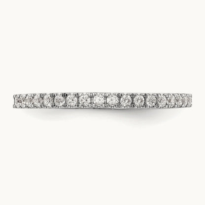 Round Diamond Wedding Band, 14K White Gold
