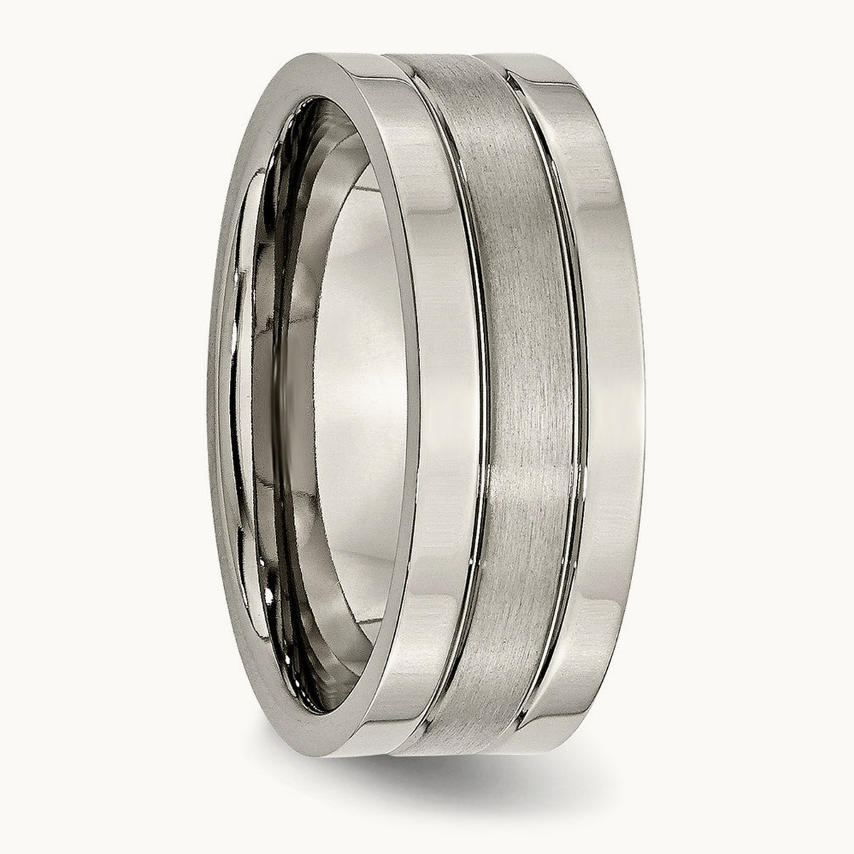 Brushed Center Grooved Band — photo set