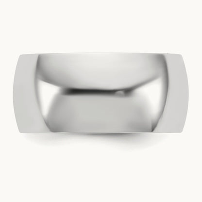 Lightweight Comfort Fit Band, 9mm, 10K White Gold