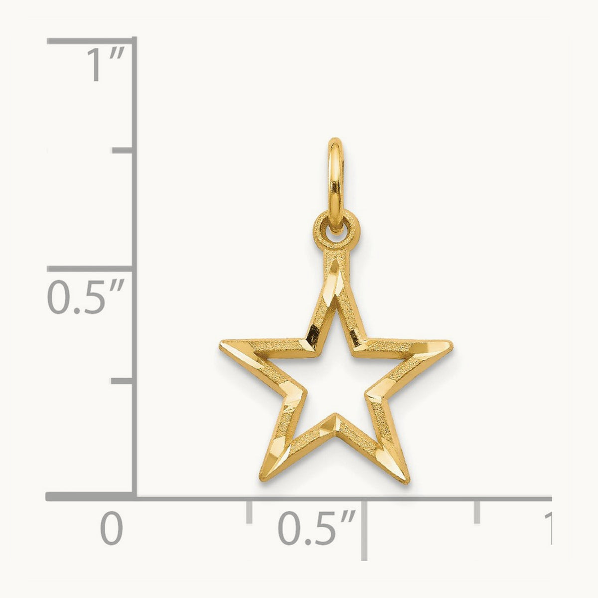Diamond-cut Star Charm — 20mm