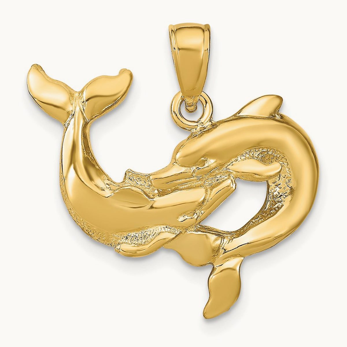 Dolphins Pendant, 14K