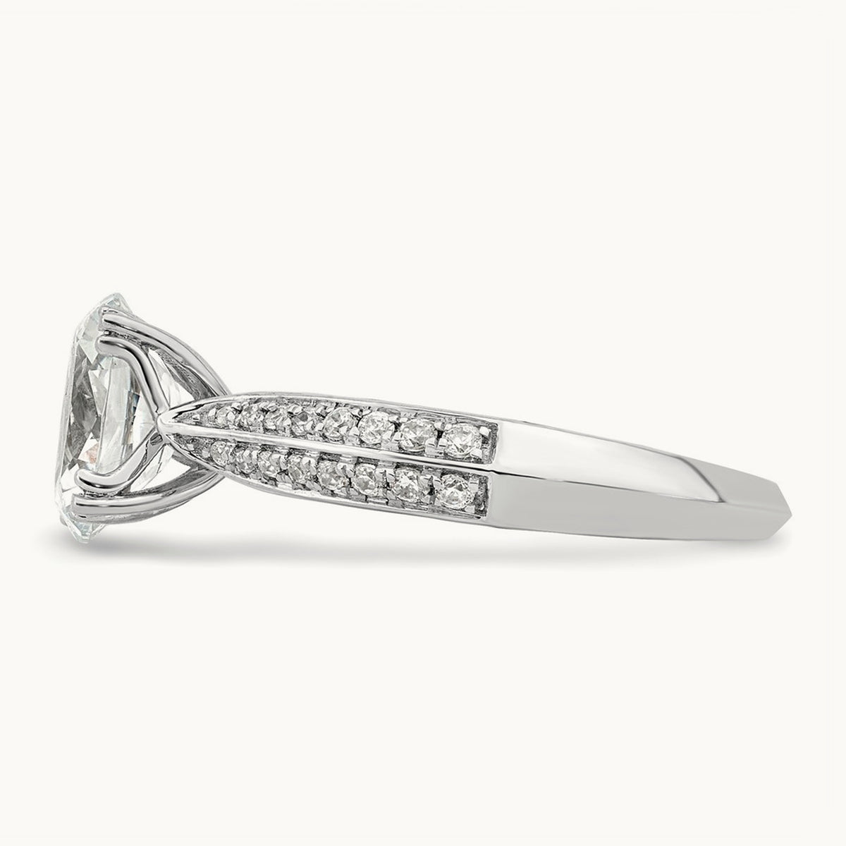 Oval Semi-Mount Engagement Ring — 1 1/2 ct, 7