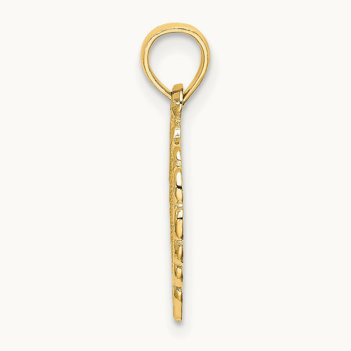 Heart with Lace Trim Charm — 14K Yellow Gold, 18.33mm
