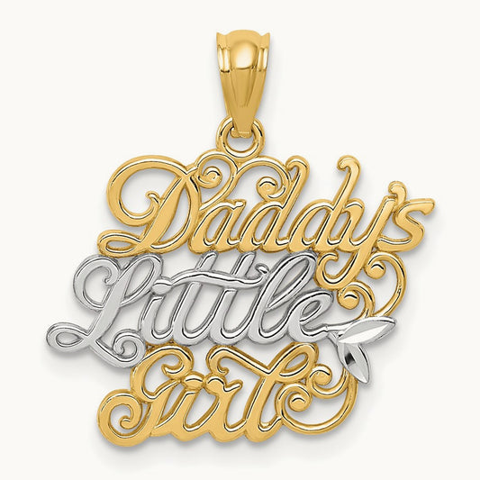 DADDYS LITTLE GIRL Pendant, 14K with Rhodium