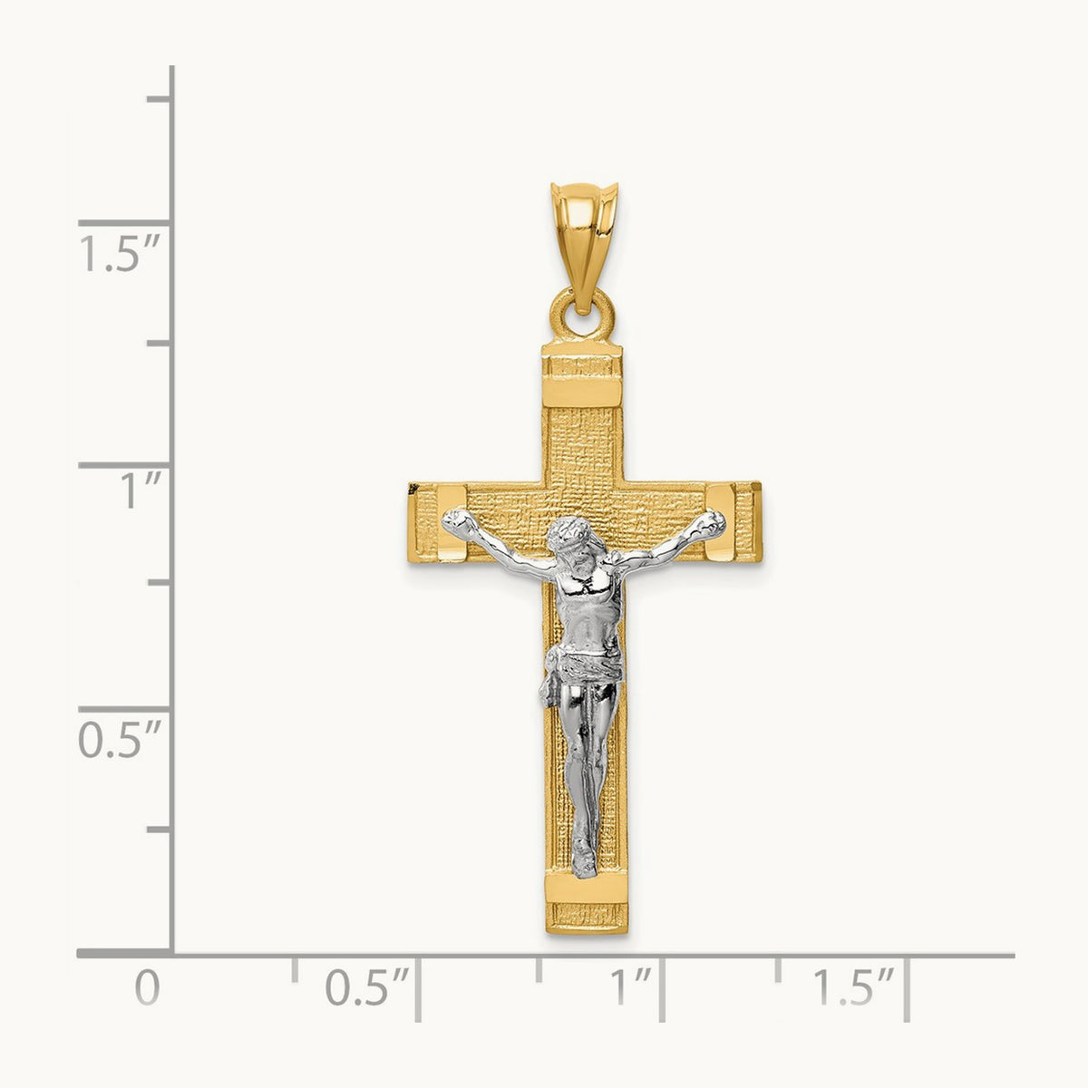 INRI Crucifix Pendant, 14K Two-tone