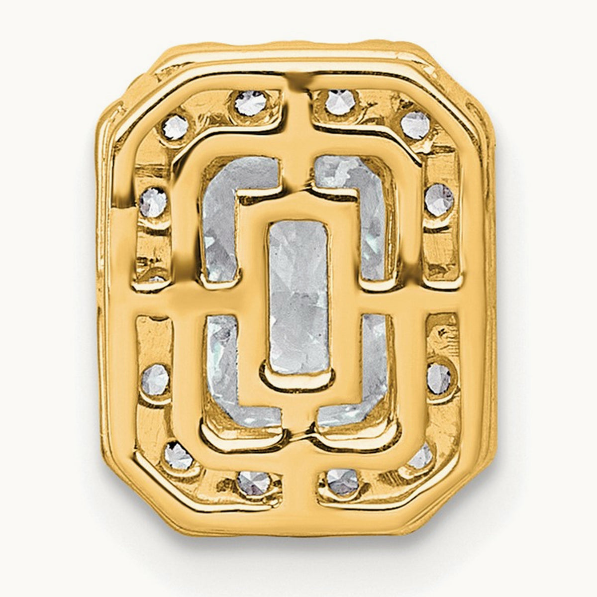 Radiant Halo Chain Slide, 0.25-5.50 ct tw Lab-Grown Diamond — 1 1/3 ct, 14K Yellow Gold