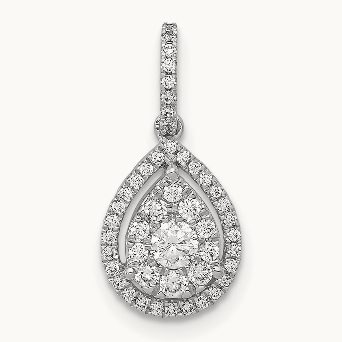 Teardrop Dangle Pendant, 0.25 ct tw Lab-Grown Diamond