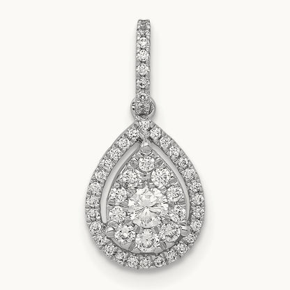 Teardrop Dangle Pendant, 0.25 ct tw Lab-Grown Diamond