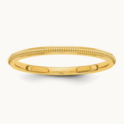 Milgrain Band — 14K Yellow Gold