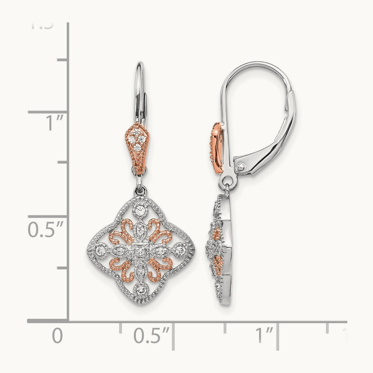 w/ Diamond Leverback Earrings — photo set