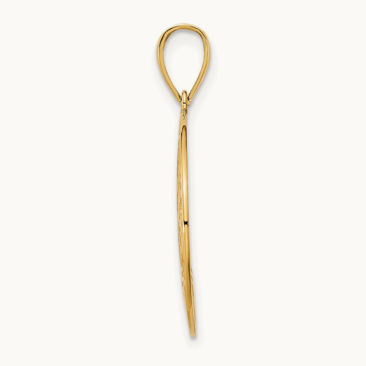Fancy Filigree Disc Pendant, 14K