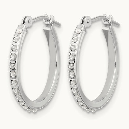 WG Diamond Fascination Dia. Dust/Accent Hoop Earrings, 14K
