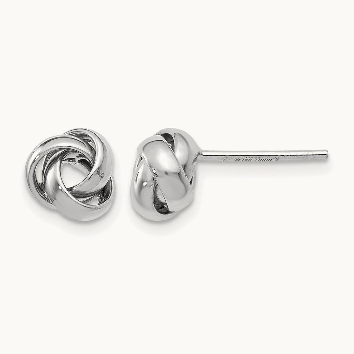 Polished Post Earrings — Leslie's — 14K White Gold